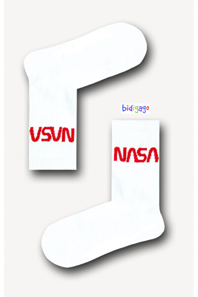 Bidigago جوارب رياضية للجنسين منقوشة من ناسا