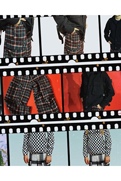 Puledro KIDS CARGO PLAID WIDE UNISEX PANTS