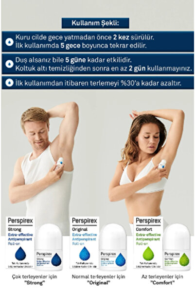 Perspirex Güçlü Terleme Önleyici Extra Etkili Antiperspirant Roll-on 20 Ml 2'li