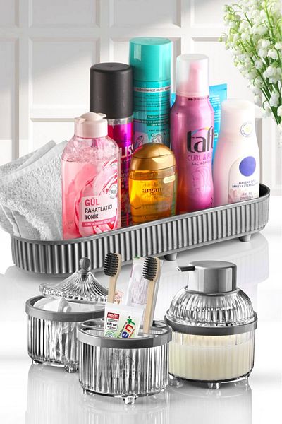 Kavi Entegre Plastik 4 Piece Bathroom Set