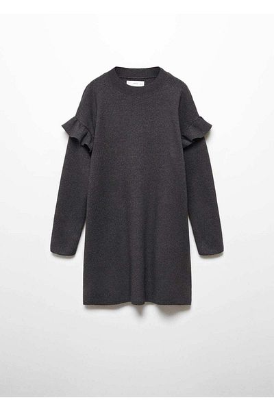 MANGO Kids Γυαλιστερό πλεκτό φόρεμα