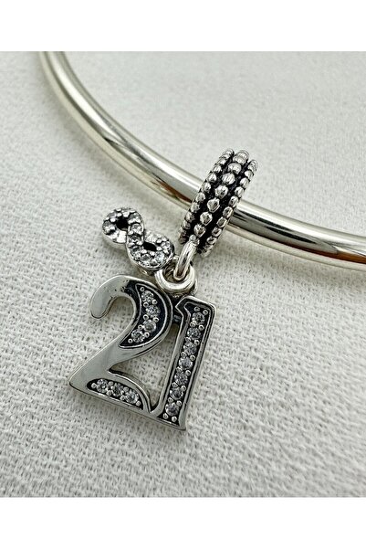 My Story 21. Yaş Günü Sallantılı Gümüş Padora Için Charm