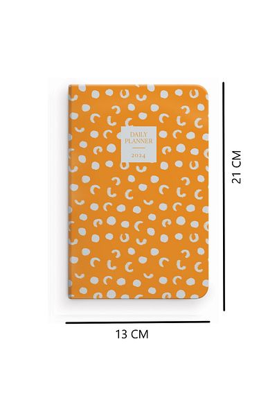Gıpta 2024 139-DSK Solid 13x21 Thread Stitched Hard Cover Daily Cream Agenda