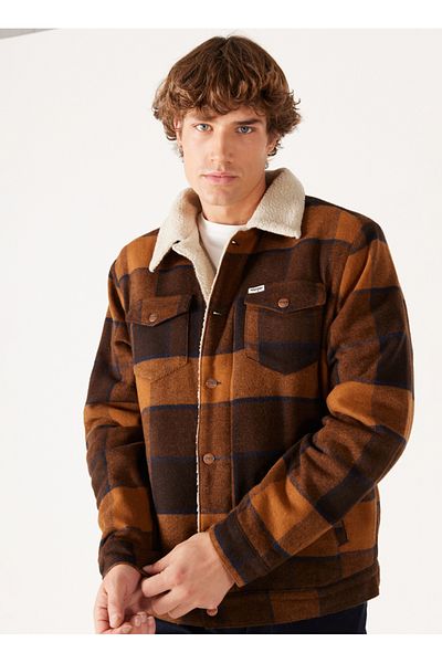 WRANGLER Loose Fit Brown Herrenjacke W4E0XZY80 Trucker-Jacke
