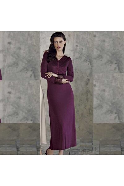 ERBAĞCI HOMEWEAR Dantelli Uzun Gecelik