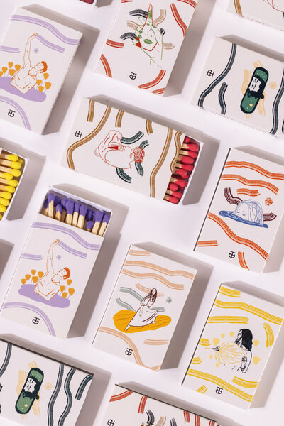 Candle and Friends Artsy 8li Küçük Kibrit Kutu Seti