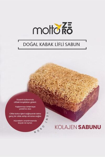 MOTTO ZERO El Yapımı Kabak Lifli Kolajen Sabunu 120gr