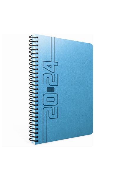 Gıpta 2024 409-PLK Portal 17x24 Spiral Thermo Leather Cover Daily Cream Agenda