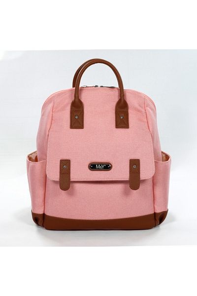 MY Collection 7265 Lotus Fabric - Leather Mother Baby Care Bag