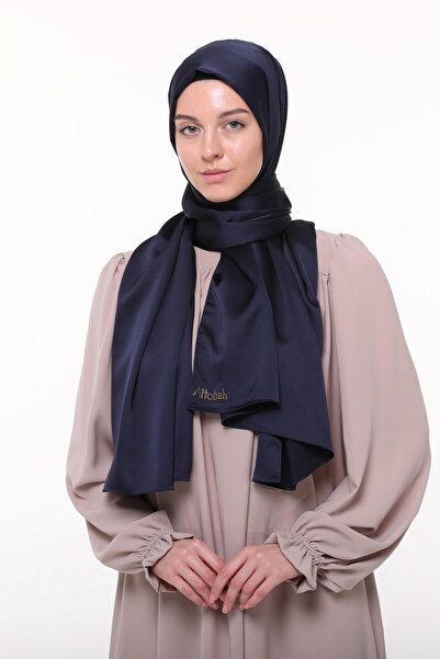 Altobeh فستان سهرة نسائي فاخر من الساتان الكريب اللامع - أزرق داكن