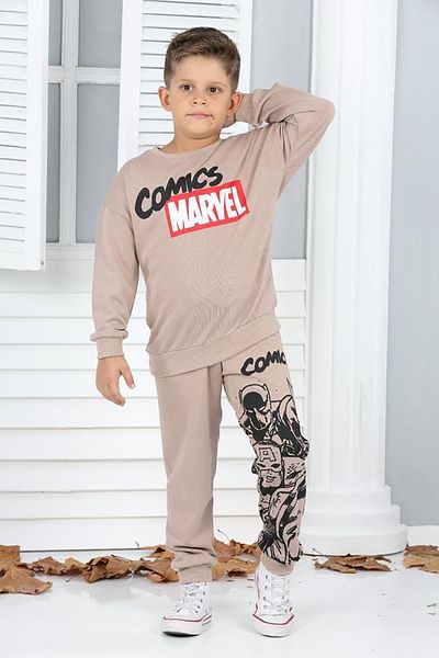 My Kids Wear طقم علوي مطبوع عليه بطل خارق