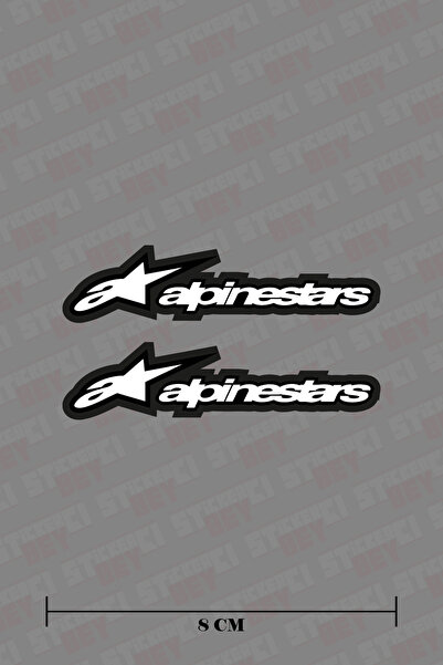 STİCKERCI BEY 2 Adet Alpine Star Renkli Baskılı Sticker Seti Otomobil - Motos...