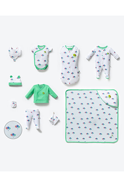 KiddyTurtles 100% Organic Cotton 10 Pieces Newborn 0-3 Months Hospital Discha...
