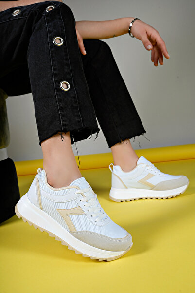 Riccon Dámské tenisky Thorvuss00121603 Bílá Béžová