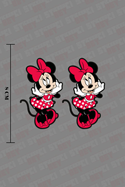 STİCKERCI BEY 2 Adet Mickey Renkli Sticker Seti Otomobil - Motosiklet - Bilgi...