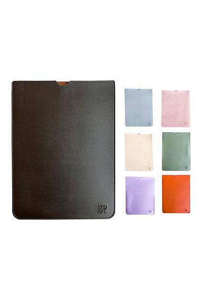 YOUC Design حقيبة كمبيوتر محمول MacBook Pro Air مقاومة للماء مقاس 13 بوصة و14 بوصة من الجلد النباتي