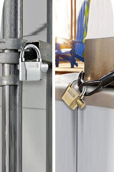 Uniquem Su Geçirmez Alarmlı 110 Desibel Asma Kilit Bakır Yedek Anahtarlı Set ...