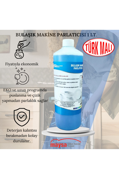 Maysa Bulaşık Makinesi Parlatıcısı 1 Lt. - Ev Tipi Makinelerde Parlak Temizlik