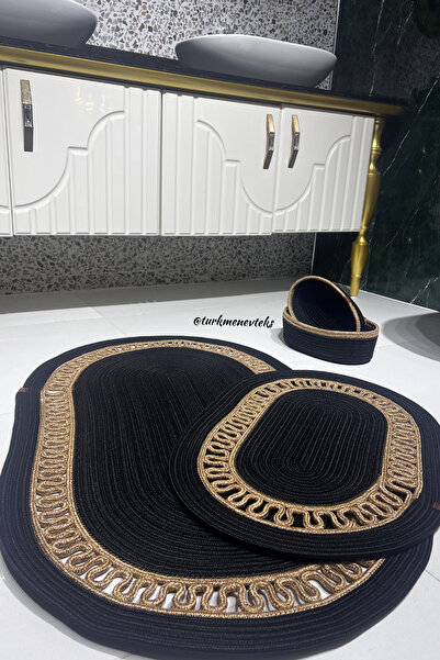 Türkmen Ev Tekstil الجوت، الخوص، مجموعة سجادة الحمام، مجموعة سلة الحمام، مجمو...