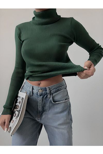 artofdress Cotton Lycra Turtleneck Sweater Blouse