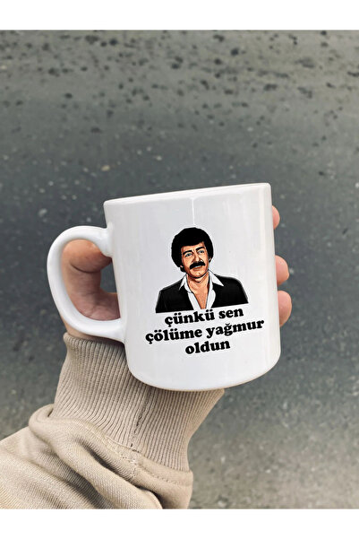 Namgo Müslüm Baba Çölüme Yağmur Gift White Ceramic Handled Mug Cup Types