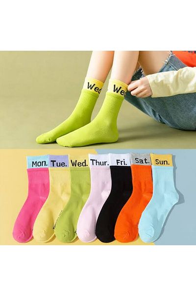 WORTHY SOCKS Σετ 7 ζευγαριών Unisex υψηλής ποιότητας αθλητικές κάλτσες κολλεγίου τένις