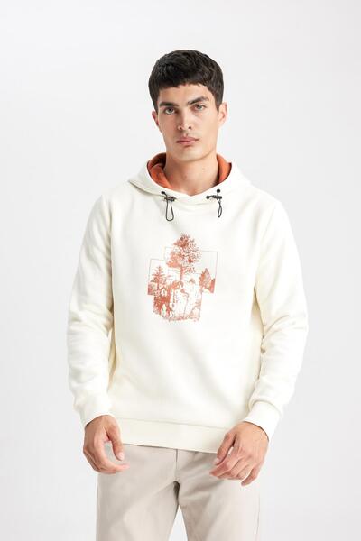 DeFacto Modern Fit Kapüşonlu Sweatshirt