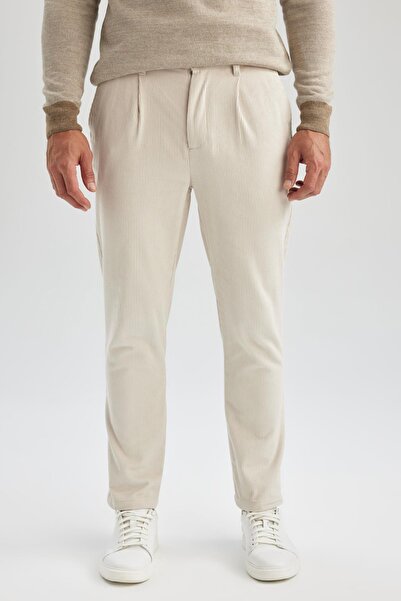 DeFacto Corduroy Trousers - Pockets, Straight Leg A8106Ax23Au
