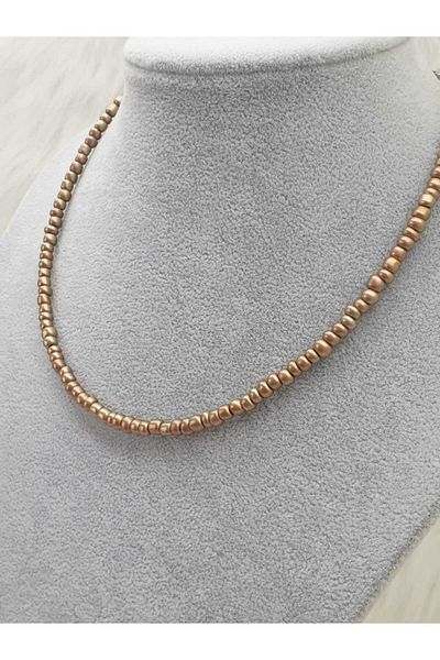 HAPPY HANDMADE BRONZE BEAD NECKLACE
