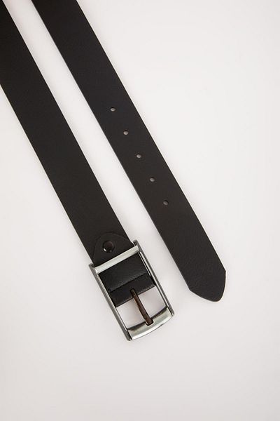 DeFacto Men's Faux Leather Classic Belt B1648axns