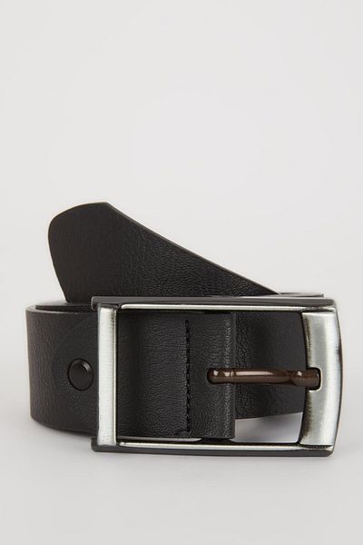 DeFacto Men's Faux Leather Classic Belt B1648axns
