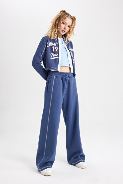 DeFacto Coool Wide Leg Printed Sweatpants B6776ax23wn