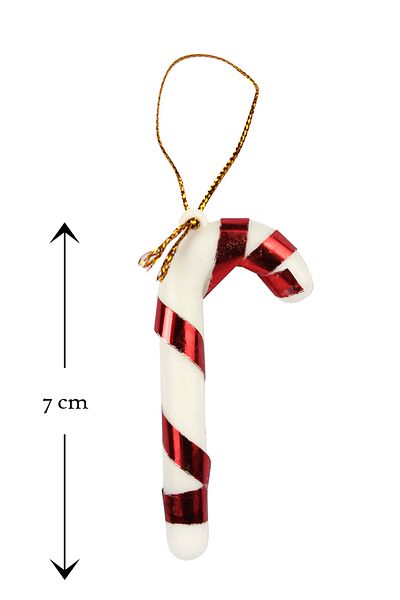 Waldern 6-Piece Candy Cane Christmas Ornament 7cm
