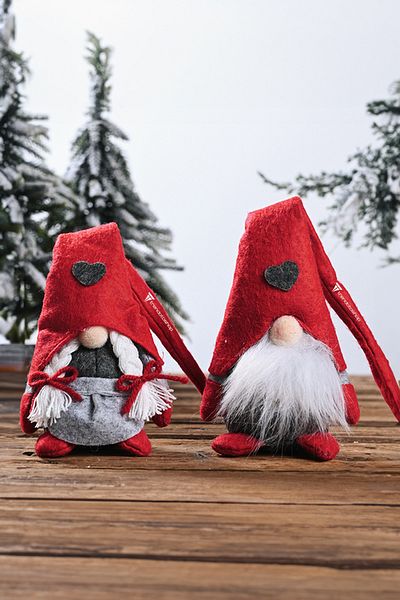 C9 Christmas Gnome Ornament Christmas Set of 2 - Santa Claus Gnome Decoration Set