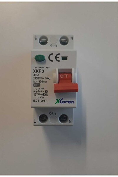 xkoren 2P 40A 300mA KAÇAK AKIM KORUMA RÖLESİ