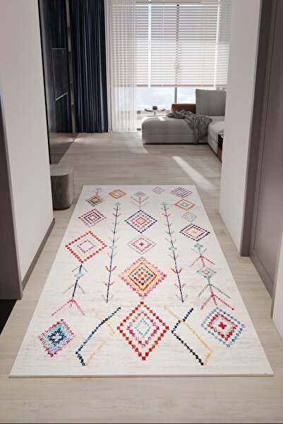 Pilloveland Kaymaz Taban Dijital Baskı Halı - Ethnical