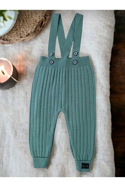 Nimini Kids New Season Strap Buttoned Baby Kids Knitwear Leggings Jumpsuit Salopet (0-6 years)