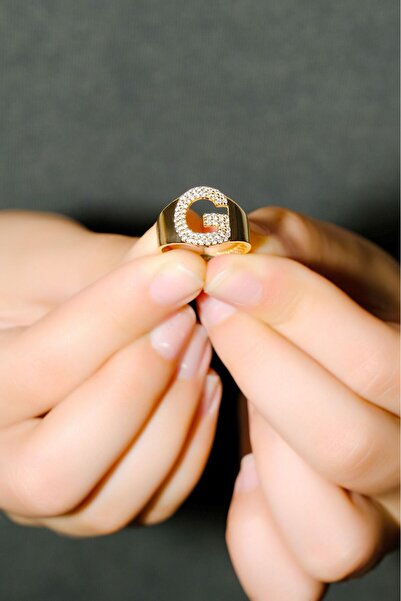 aytekgold 8 Ayar harf yüzük