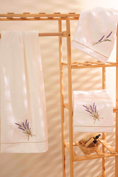 LAVENDIER طقم فوط حمام و يد لافندر (50*80 2 قطعة / 80*160 1 قطعة) قطن 100%