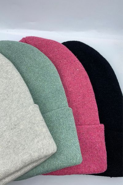 KISCHE Unisex Απλό Basic Πτυσσόμενο Χειμερινό Σετ μπερέ 4 τεμαχίων