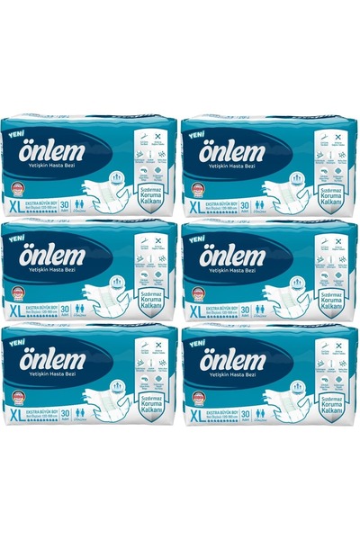 ÖNLEM حفاضات للمرضى بحزام خصر من القماش مقاس Xl كبير جدًا 180 قطعة