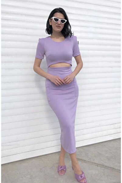 ayakuydur Kadın Lila Elbise