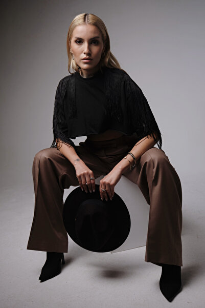 Studioyc Subra Püsküllü Crop T-shirt