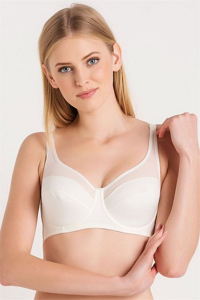 Magic Form 3983 Women's Ecru Non-Sponge Plain Fabric Underwire Supporting Bra