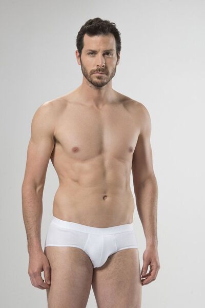 Cacharel 1104 White Men's Pima Cotton Belted Slip