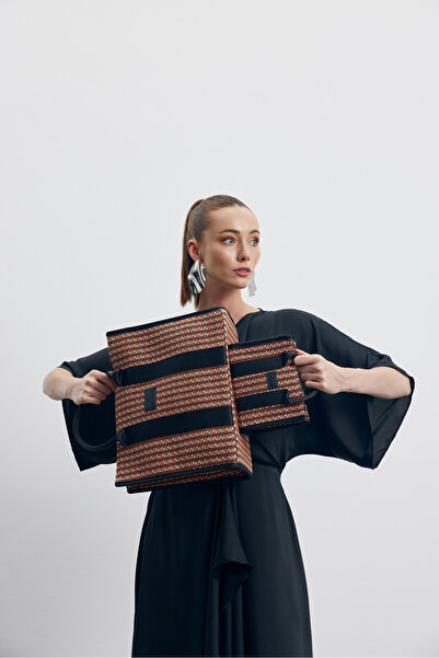 DAZEMADE Minike Çanta - Turuncu Desenli -