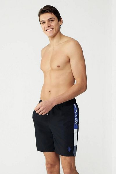 U.S. Polo Assn. 23005 Μαύρο ανδρικό μακρύ σορτς με τσέπη