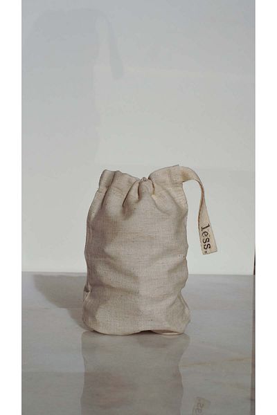 Less Sürdürülebilir Yaşam Gereçleri Linen Storage Pouch| Pulses & Organizer Cream 20x16 Cm