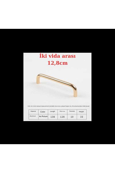 ARON (2 PCS) U HANDLE 128MM (MATTE GOLD) TV UNIT DRAWER CONSOLE DRAWER KITCHEN DOOR HANDLE