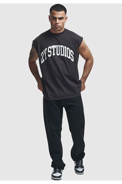 2Y Herren 2Y Logo Oversize Ärmelloses Shirt